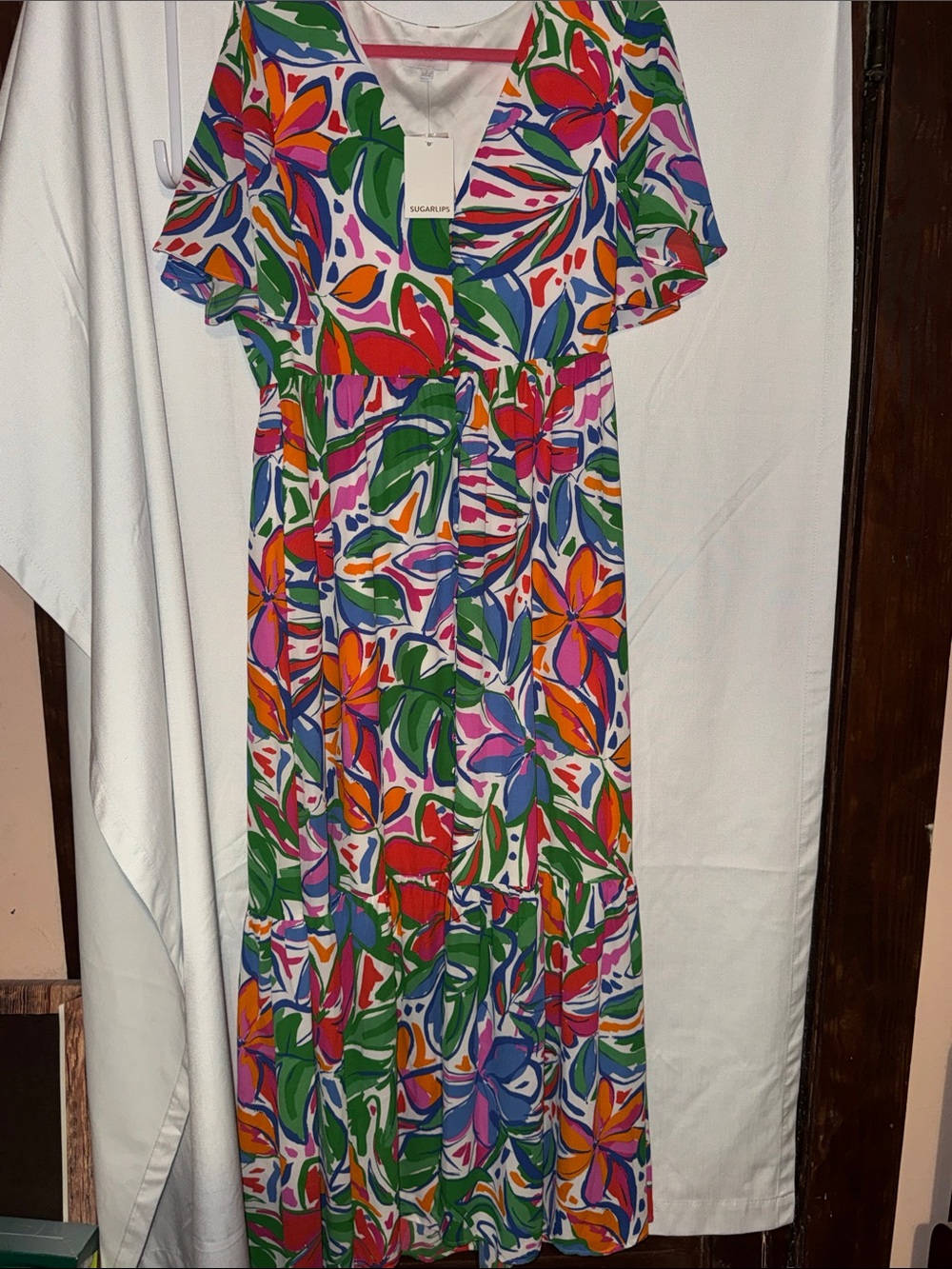 Colorful Floral Maxi Dress - Multicolor